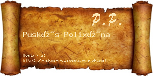 Puskás Polixéna névjegykártya